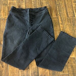 Free People High Rise Black Denim
